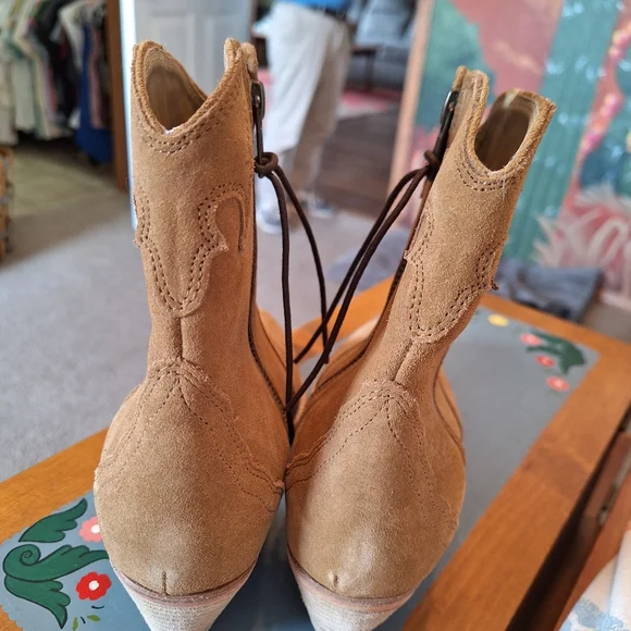 Free People Western Suede Boots NWT Sz 6 - Picture 5 of 5